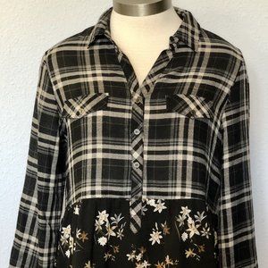 Plus Button Down Shirt Dress